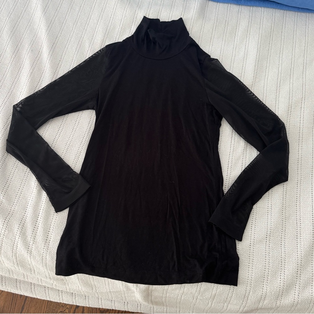 LNA Long Sleeve Mesh Turtleneck Top - size S